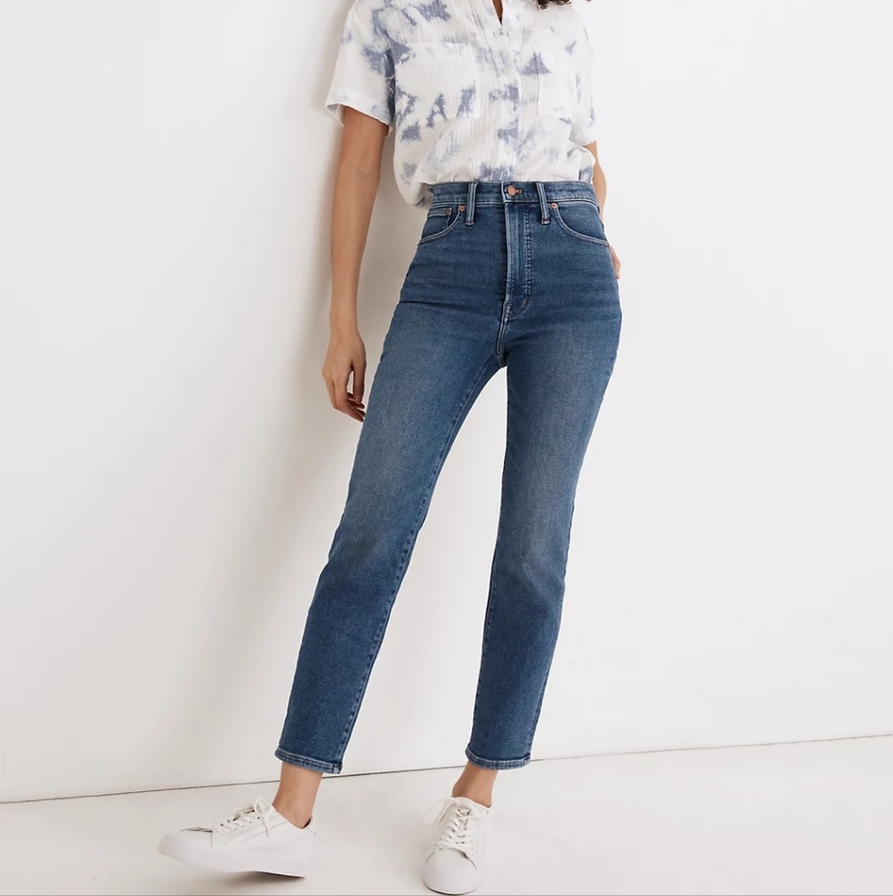 Madewell MB687 11inch high-rise jeans Maplewood wash
